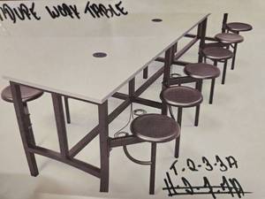 lot 1126 image: Endure Work Table 12 Person Seating
