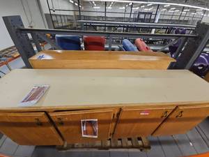 lot 1134 image: Work Counter with Storage Cabinets and Formica Top