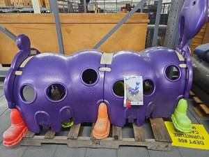 lot 1137 image: Purple Caterpillar Climb-On Toy with Accessories