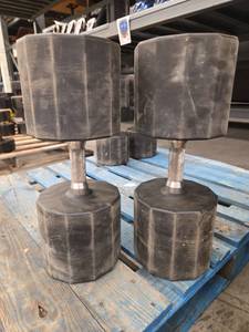 lot 1181 image: 150lb Iron Grip Dumbbells - Set of 2