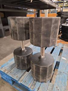 lot 1182 image: Iron Grip 145 lb Dumbbells - Set of 2