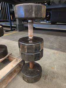 lot 1183 image: Iron Grip 60 lb Dumbbells - Set of 2