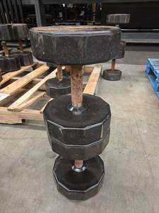 lot 1188 image: Iron Grip 45 lb Dumbbells - Set of 2