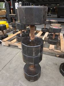 lot 1189 image: Iron Grip 80 lb Dumbbells - Set of 2