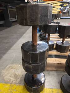lot 1193 image: Iron Grip 75 lb Dumbbells - Set of 2