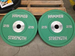 lot 1195 image: Hammer Strength 25 lb Weight Plates - Set of 2