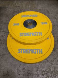lot 1197 image: Hammer Strength 35 lb Weight Plates - Set of 2