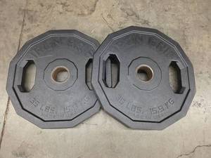 lot 1278 image: Iron Grip 35lb Weight Plates - Set of 2