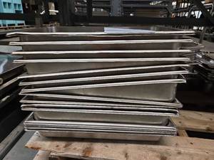 lot 1357 image: Stainless Steel Pans in Various Sizes