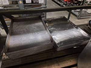 lot 1369 image: Perforated Sheet Metal Baking Pans