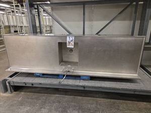 lot 1378 image: Select Stainless Steel Prep Table with Sink and Under Cabinet Space
