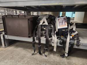 lot 4040 image: Safe Guard Harnesses and 4 Drawer Plastic Dresser