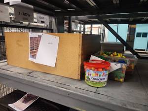lot 4041 image: Classroom Manipulatives Storage Organizer with Counters and Learning Trays