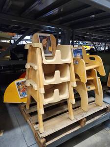 lot 4067 image: Childrens Stacking Chair Set with Trolley