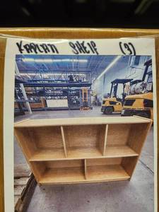 lot 4073 image: Wooden Shelving Unit Storage Cubby Cabinet