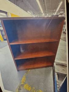 lot 4117 image: 3 Shelf Bookcase, 2 Drawer Filing Cabinet, 3 Drawer File Cabinet