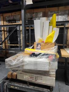 lot 4159 image: Vinyl Banner Supplies Lot - Rolled Banner Material, Banner-on-a-Roll Box &amp Mixed Rolls