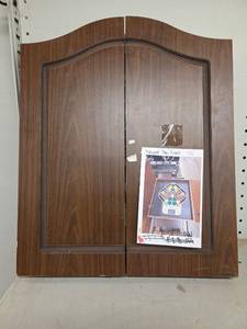 lot 4172 image: Electronic Dart Board Cabinet with Double Doors