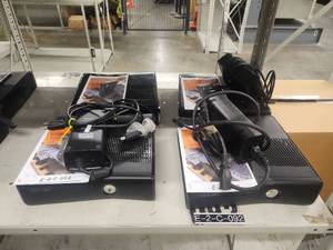 lot 4203 image: Microsoft Xbox 360 Gaming Console with Power Supply Lot - Set of 4