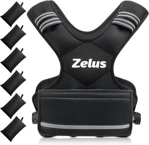 lot 1017 image: ZELUS Weighted Vest for Men and Women  4-10lb11-20lb20-32lb Vest with 6 Ironsand Weights for Home Workouts  Adjustable Body Weight Vest Exercise Set for Cardio and Strength Training