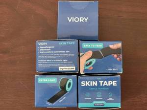 lot 2026 image: Lot of 5 Viory Black Premium Body Athletic Tape - 1.6 x 106 each