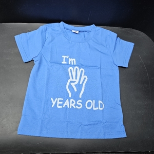 lot 4049 image: YOUNGER STAR Children Im 3 Years Old Birthday Shirts Bule 3- 4T