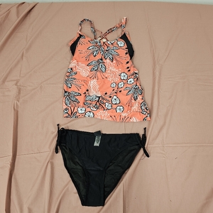 lot 4108 image: DOKOTOO Womens Swimwear Two Piece Tummy Control Tankini Bathing Suits Blouson Athletic Strappy Tankini Swimsuits with Bottoms Small