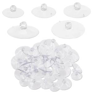 lot 4023 image: Swpeet 80 Packs 5 Sizes 1 65 75 85 95 Transparent Suction Cups Assortment Kit, Rubber Anti-Collision Shower Connectors Sucker Pad Hanger Pads Without Hooks