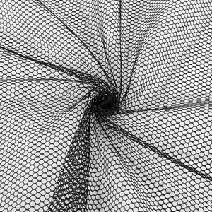 lot 4035 image: 40 x 59 Inch Black Mesh Fabric, Lightweight Stretchy Polyester Netting Fabric for Backpack Pocket and Straps, Clothes, Netting Bag Shopping Bag (Black)