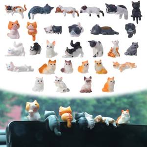 lot 4036 image: GGSTDDUP Cute Cat Car Interior Accessories Dashboard Decorations, 29 Piece Car Dash Decor Rearview Mirror Ornament Cute Pussy Figures Anime Decor for Car Home Garden Office