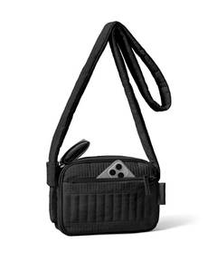 lot 4037 image: HomemeDiary Small Puffer Crossbody Bags for Women, RFID Travel Quilted Shoulder Purses, Puffy Handbags with Wide Strap