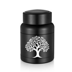 lot 4054 image: SOITIS Tree of Life Cremation Urn - 3.74 Inch Small Urn for Human Ashes - Elegant Black Aluminum Memorial Keepsake - Funeral Memorial Mini Keepsake for Ashes