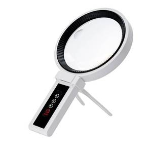 lot 4081 image: DIAMOND CHEF Lighted Magnifier, 2.5X4.5X Magnifying Glass with 48 LEDs, Adjustable Brightness, 2 Color Modes, Handheld & Desk Stand for Reading, Crafts & Close Work