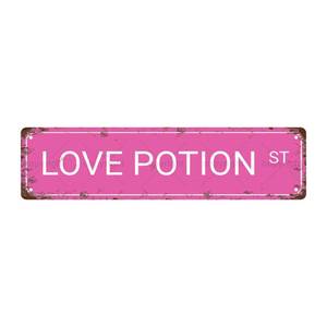 lot 379 image: Love Potion ST - Valentines Day Vintage Metal Tin Sign, Street Sign, Home Decor, Room Decor, Wall Decor, Bathroom Decor, Bar Decor, Cafe Decor, Garage Decor, 16 x 4 Inch