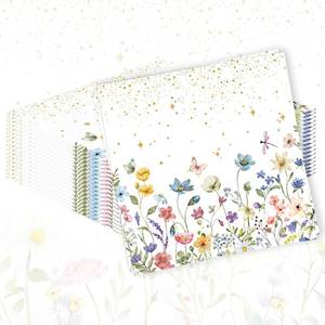 lot 383 image: Floral Napkins Flower Butterfly Napkins Wildflower Party Decorations for Party Wedding Baby Shower Bridal Shower