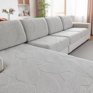 lot 392 image: QIANMEW Couch Covers for Sectional Sofa, Washable Stretch Soft Sofa Cushion Covers L Shape Sofa Slipcovers Anti Slip Furniture Decor Protector for Pets (1PC Chair Cushion Cover,Light Gray)