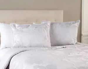 lot 13030 image: Northern Nights Layered Floral Jacquard Comforter & Sham Set - Full