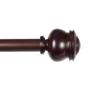 lot 13032 image: Kenney Deco Window Curtain Rod, 48 to 86-Inch, Cocoa