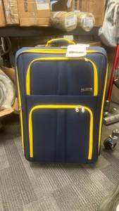 lot 13048 image: Rockland Upright Rolling Luggage Suitcase Navy Blue
