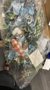 lot 16044 image: Decorative Floral Arrangement with Fabric Flowers and Faux Plants Valerie parr