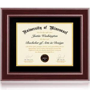 lot 256 image: Minesaxel Business License Frame 8.5 x 5.5, Fits Certificate Diploma Tax Certificate, Document Frame for Wall and Tabletop Double Display (Cherry Red,2 Pack)