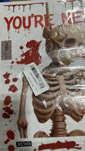 lot 276 image: Halloween Skeleton Decoration Wall Art with Blood Effects