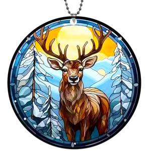 lot 319 image: Deer Christmas Ornaments 2026,Buck Hunter Reindeer Ornaments for Christmas Tree-Acrylic Hunting Ornament,Deer Gifts for Christmas Tree Decor 5 total
