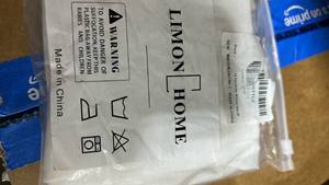 lot 332 image: Limon Home Pinch Pleat Curtains White 24x18
