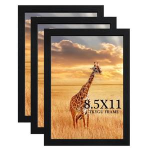 lot 2 image: TKYGU 8.5x11 Picture Frame Black Set of 3, Certificate Frame Poster and Photo frame, Horizontal and Vertical Formats for Wall or Tabletop, 8.5x11 Frame with Shatter Resistant Plexiglass, best gift