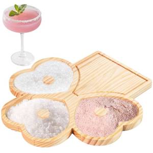 lot 33 image: Margarita Salt Rimmer Set, sugar salt rimmer for cocktails with Cutting Board ,rimmers for drinks,Bar Party essentials Accessories, Bartender Tool Set (love)