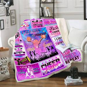 lot 36 image: Cheerleader Blanket 60x50, Soft Cozy Warm for Cheer Team, Girls Teens Kids - Cheerleading Gift for Couch Bed Sofa