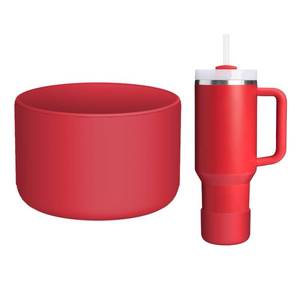 lot 65 image: WUQID Silicone Boot Sleeve Compatible with Hydro Flask Travel Tumbler with Handle 32oz&40oz and 12-24oz Hydroflask Bottle & Stanley 20 30 40oz Tumbler, Fit 2.83-2.95in Bottom, Anti-Slip Bottle Cover