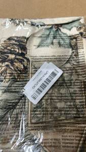 lot 68 image: Throw Pillow Cover with Floral and Animal Print Pattern