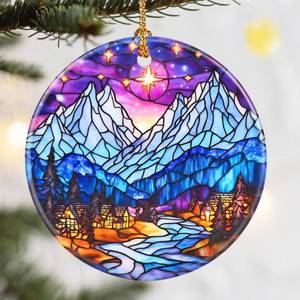 lot 98 image: Christmas Ornaments, Dodosky 2.8in Ceramic Ornament, Xmas Decor, Christmas Tree Ornaments, Xmas Decorations for Tree, Holiday Ornament, Gift Ideas, Starlight Lover Gift, Gifts for Women, Friend, Lover